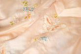 Abstract Watercolor Butterfly & Floral Embroidery Sheer Fabric Series (Three Soft Hues)
