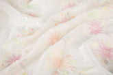 Abstract Floral Embroidery Sequin Organza Fabric Series (Three Artful Colorways)