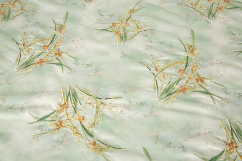 Abstract Floral Embroidery Sequin Sheer Fabric Series (Three Artistic Colorways)