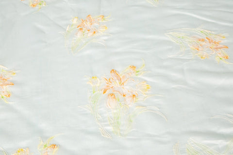 Abstract Narcissus/Orchid Embroidery Sheer Fabric Series (Two Fresh Colorways)