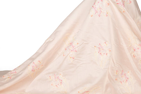 All-Over Macaron Rose Floral Embroidery Sequin Mesh Fabric Series (Two Spring Colorways)